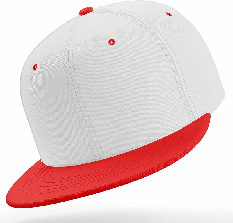 Daxton Store Classic Blank Snapback Flat Bill Visor Hat Cap One Size Adjustable Back - Image 4